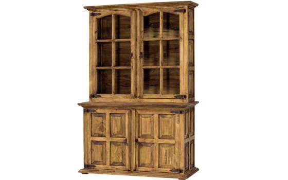 Alacena Rustica 4 Puertas Madera Maciza Pino Envejecido