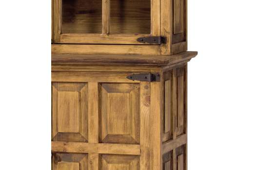 Alacena Rustica 4 Puertas Madera Maciza Pino Envejecido