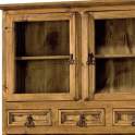 Alacena Rustica Mejicana 4 Puertas 5 Cajones Madera Maciza