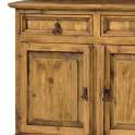 Alacena Rustica Mejicana 4 Puertas 5 Cajones Madera Maciza