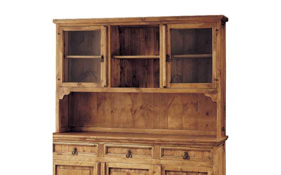 Alacena Salon Rustica 5 Puertas 3 Cajones 1 Hueco Pino