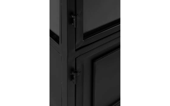 Alacena Vitrina Industrial 6 Puertas Metal Negro Darostes