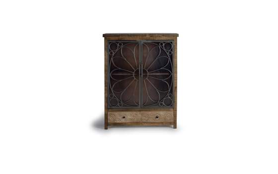 Alacena Vitrina Madera Metal 2 Puertas Serie Arnizo