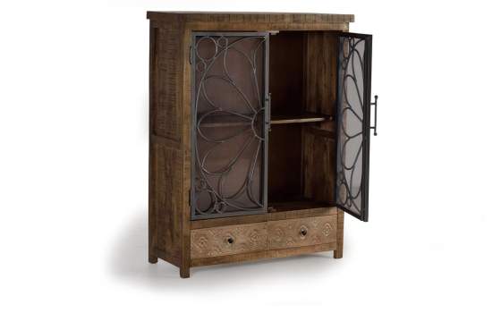 Alacena Vitrina Madera Metal 2 Puertas Serie Arnizo