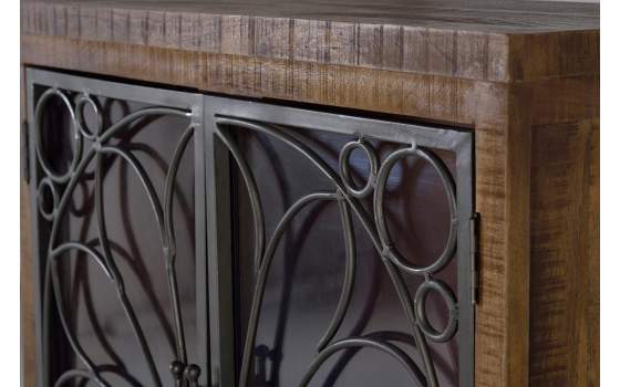 Alacena Vitrina Madera Metal 2 Puertas Serie Arnizo