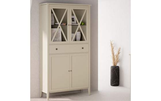 Alacena Vitrina Provenzal 4 Puertas 1 Cajon Serie Adismu Alacena Vitrina Provenzal 4 Puertas 1 Cajon Serie Adismu