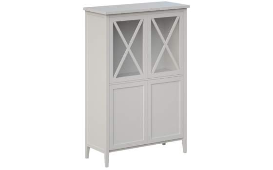 Alacena Vitrina Provenzal 4 Puertas Baja Serie Adismu