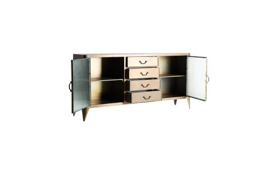 Aparador 2 Puerta Forja Cristal Estilo Vintage Serie Spessa