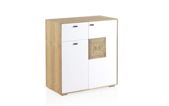 Aparador 2 Puertas 1 Cajon Bicolor  Estilo Actual Boeta
