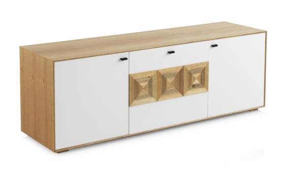 Mueble TV  2 Puertas 1 Cajon Estante Estilo Actual Serie Boeta