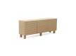 Aparador 2 Puertas 2 Cajones Acanalados beige Serie Athin