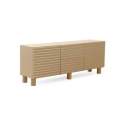 Aparador 2 Puertas 2 Cajones Acanalados beige Serie Athin