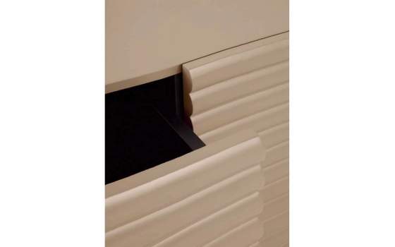 Aparador 2 Puertas 2 Cajones Acanalados beige Serie Athin