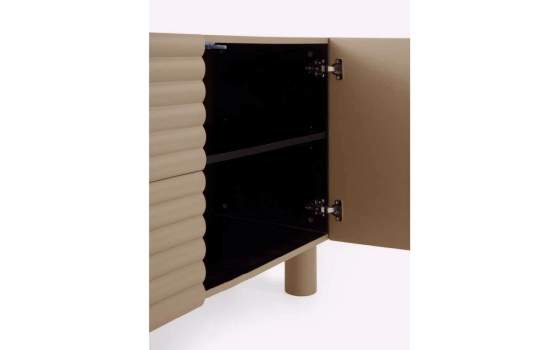 Aparador 2 Puertas 2 Cajones Acanalados beige Serie Athin