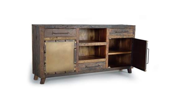 Aparador Buffet  Industrial Madera Reciclada Metal Sunderlan