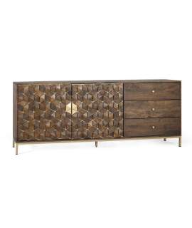 Aparador 2 Puertas 3 Cajones Rustico Actual Serie Ariast