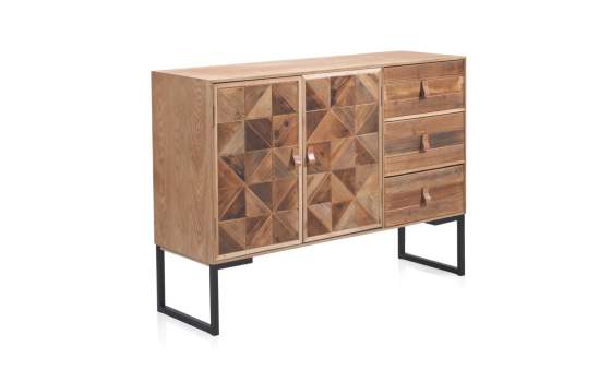 Aparador 2 Puertas 3 Cajones Tablas Recicladas Serie Aerts