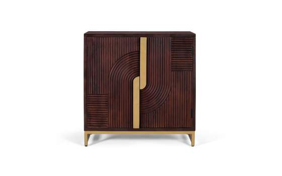 Aparador 2 Puertas Decoradas Diseño Actual Serie Aldervy