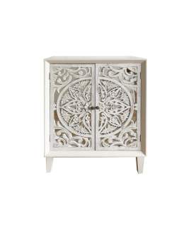 Aparador 2 Puertas Decoradas Mandala Espejo Serie Arechar