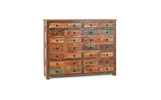 Aparador 28 Cajones Vintage Colores Desgastados Serie Artsas