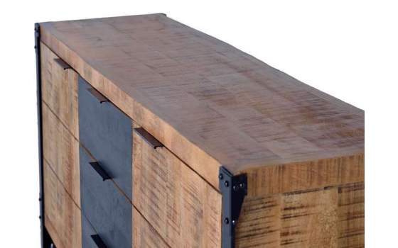 Aparador 3 Cajones 2 Puertas Estilo Industrial Serie Atenays