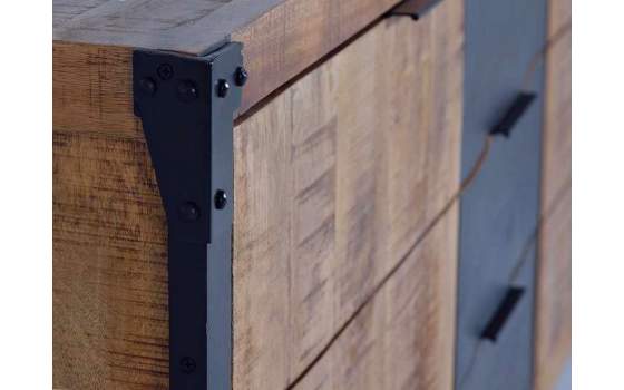 Aparador 3 Cajones 2 Puertas Estilo Industrial Serie Atenays