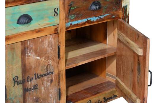 Aparador 3 Puertas 3 Cajones y Ruedas Vintage Serie Artsas