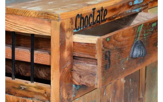 Aparador 3 Puertas 3 Cajones y Ruedas Vintage Serie Artsas