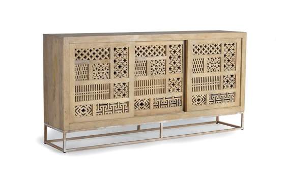 Aparador 3 Puertas Correderas Estilo Etnico Oriental Serie Style