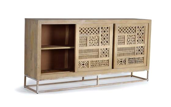 Aparador 3 Puertas Correderas Estilo Etnico Oriental Serie Style