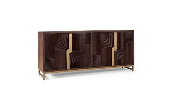 Aparador 4 Puertas Decoradas Diseño Contemporaneo Aldervy