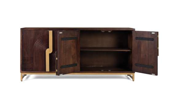 Aparador 4 Puertas Decoradas Diseño Contemporaneo Aldervy