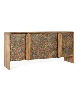 Aparador 4 puertas decoradas en colores estilo oriental Albizo