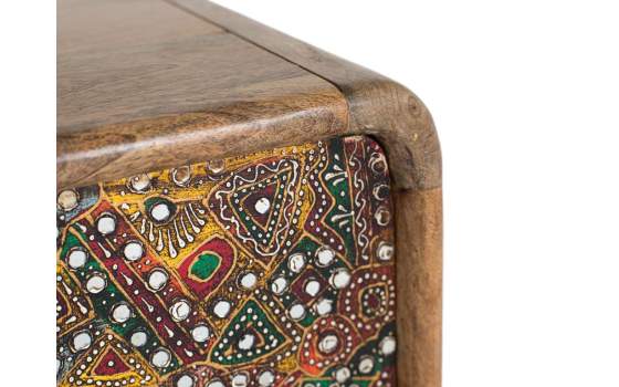 Aparador 4 puertas decoradas en colores estilo oriental Albizo