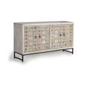Aparador 4 Puertas Estilo Oriental Industrial Serie Aechaga
