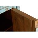 Aparador 4 Puertas Madera Mango Talladas azul Desgastado Azougue