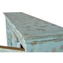 Aparador 4 Puertas Madera Mango Talladas azul Desgastado Azougue