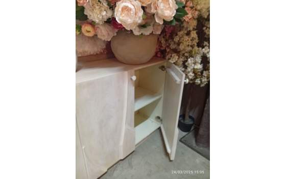 Aparador 4 Puertas Moderno Madera Mango Blanca Serie Musin