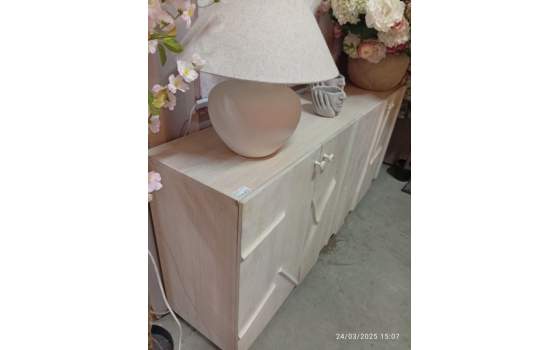 Aparador 4 Puertas Moderno Madera Mango Blanca Serie Musin