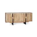 Aparador 4 Puertas Moderno Madera Marmol Metal - Serie Alisalt