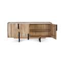 Aparador 4 Puertas Moderno Madera Marmol Metal - Serie Alisalt