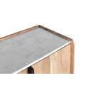 Aparador 4 Puertas Moderno Madera Marmol Metal - Serie Alisalt