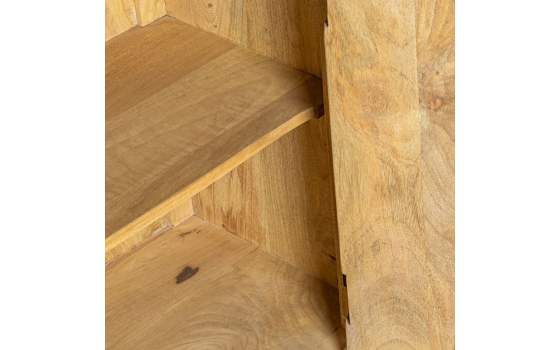 Aparador 4 Puertas Talladas Rustico Madera Mango Natural Ardimt
