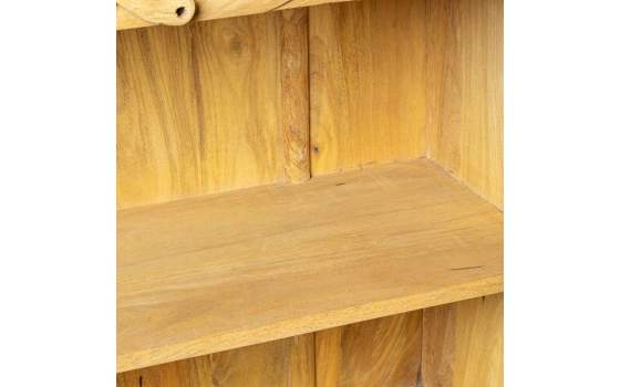 Aparador 4 Puertas Talladas Rustico Madera Mango Natural Ardimt