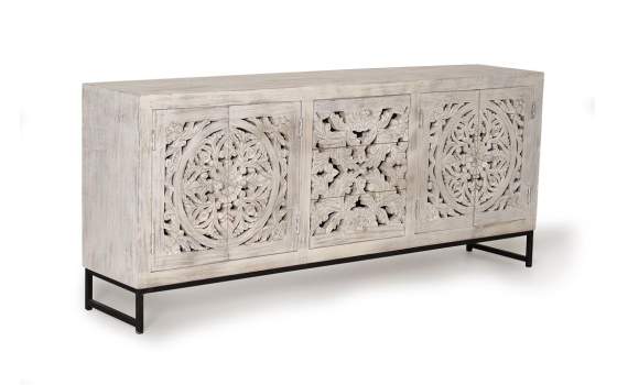 Aparador 4 Puertas y 3 Cajones Oriental Tallado Anyada