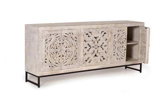 Aparador 4 Puertas y 3 Cajones Oriental Tallado Anyada