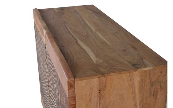 Aparador Acacia Natural 2 Puertas Talladas Serie Alvird Aparador Acacia Natural 2 Puertas Talladas Serie Alvird