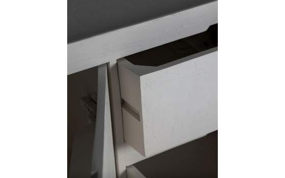 Aparador Actual 2 Puertas 3 Cajones Blanco Crema Serie Halsua