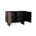 Aparador Actual 2 Puertas Bicolor Negro Madera Serie Mysore