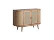 Aparador Actual 2 Puertas Madera y Tejido de Ratan Beckley